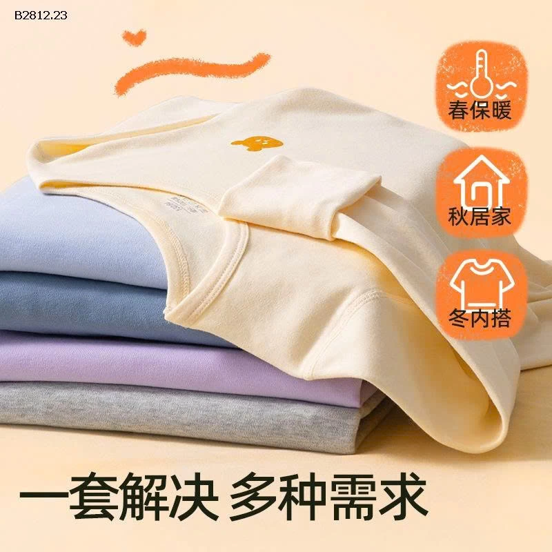 Bộ đồ thu đông giữ nhiệt cho bé 100% cotton, loại A- sỉ giá 195k