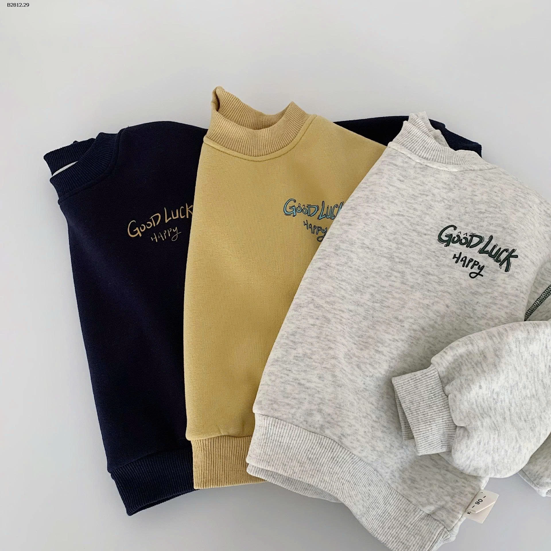 ÁO NỈ CHO GOODLUCK HAPPY CHO BÉ-Giá sỉ 165k