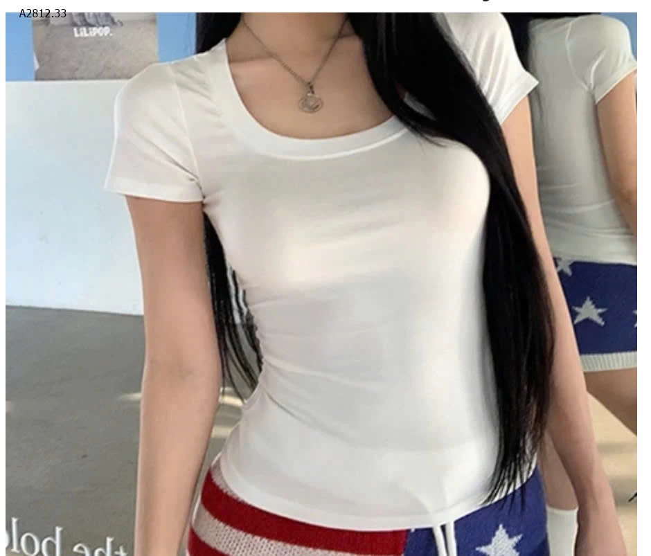 Áo thun ôm dáng cổ chữ U rộng, chất liệu cao cấp  cho nữ  - Giá sỉ 92k