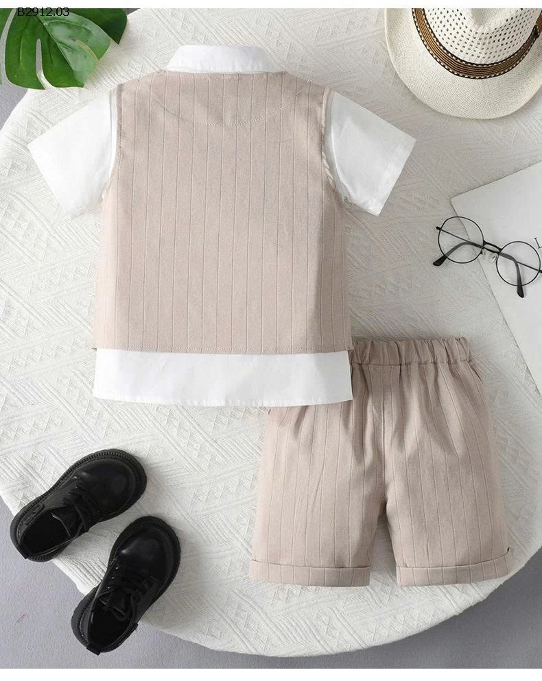 SET VEST NGẮN KẺ SỌC BT-Giá sỉ 250k