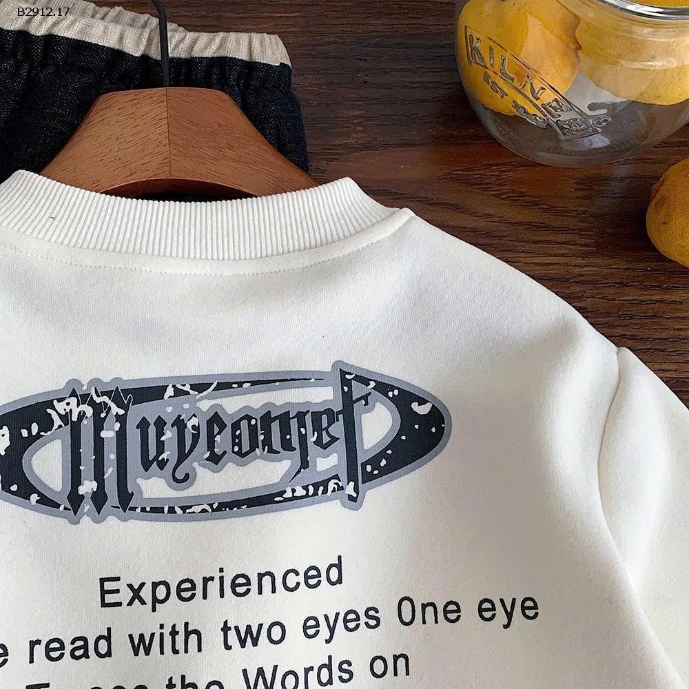 Áo nỉ lót lông cừu Muye cho trẻ em-Giá sỉ 143k