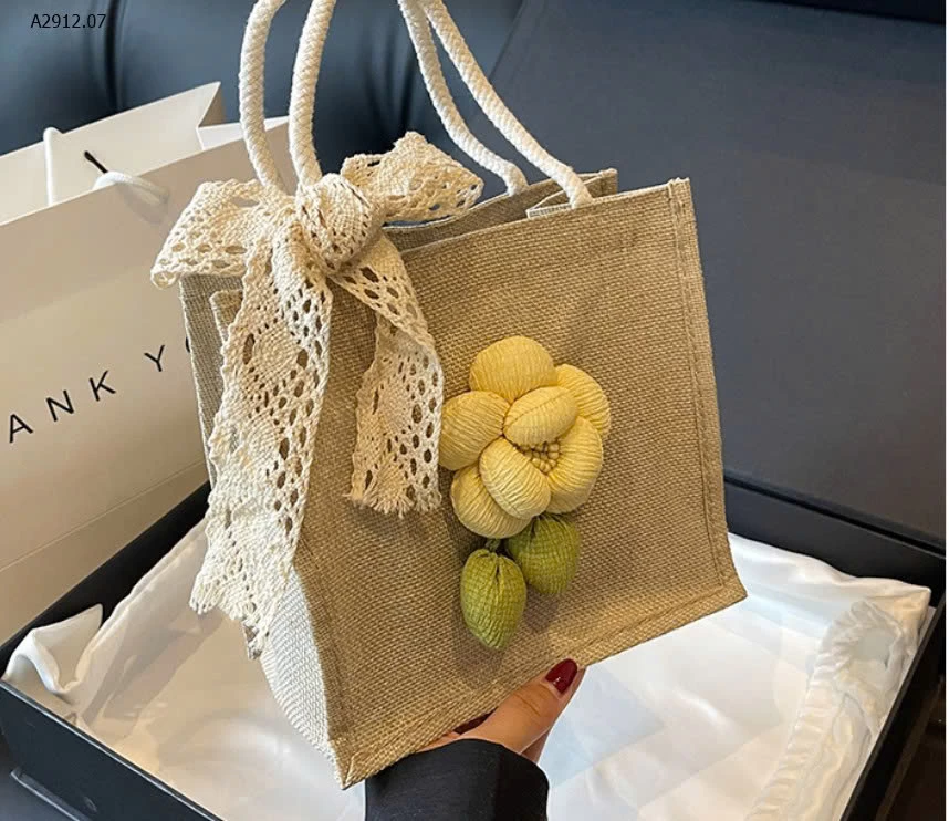 TÚI TOTE VẢI HOA REN VINTAGE - sỉ 60k