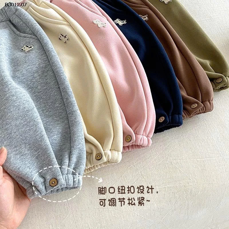 Quần jogger  nỉ bo ống dày dặn cho trẻ em- giá sỉ 145k