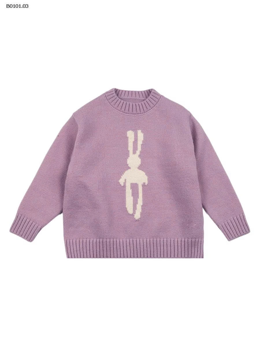 Áo len hình thỏ Elmo dễ thương cho bé gái AMBB-Giá sỉ  sz 90-150: 178k sz 160: 192k