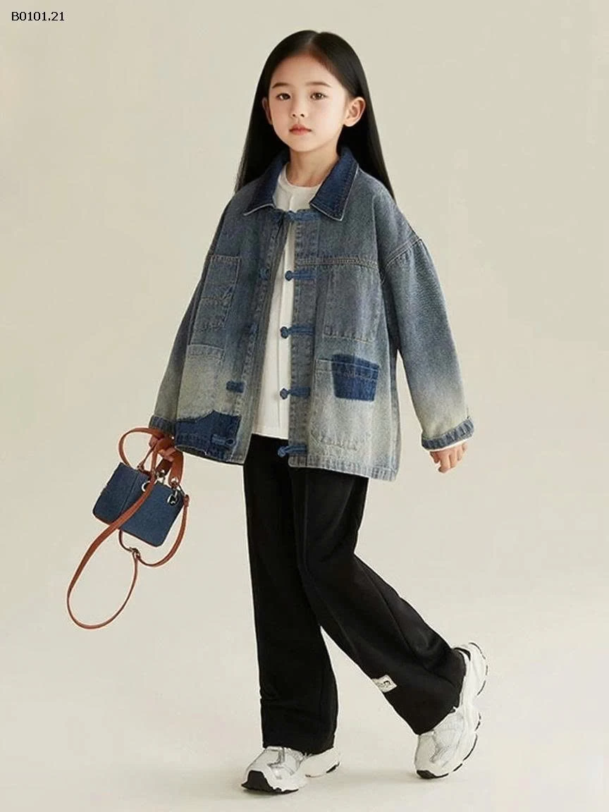 ÁO KHOÁC JEANS BÉ GÁI 1-Giá sỉ 208k