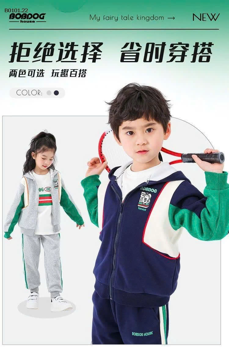 Chốt bộ nỉ Bobdog cho con zai - sỉ 229k