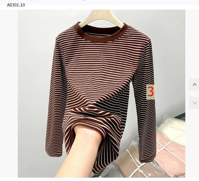 ÁO THU ĐÔNG KẺ CHO NỮ - sỉ 102k