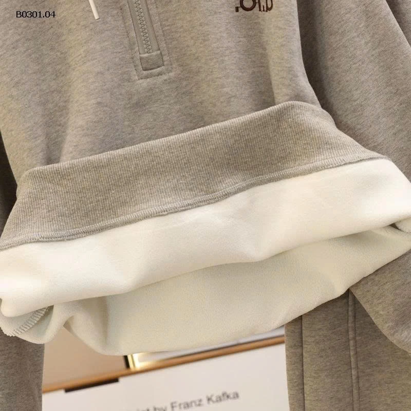 Bộ áo nỉ lót lông cừu kiểu mới cho bé -Giá sỉ  sz 120-170: 415k Sz 180 : 435k