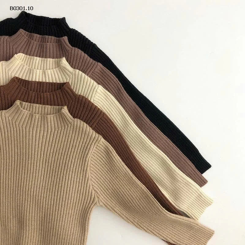 Áo len cổ cao kiểu Hàn Quốc cho bé -Giá sỉ 167k