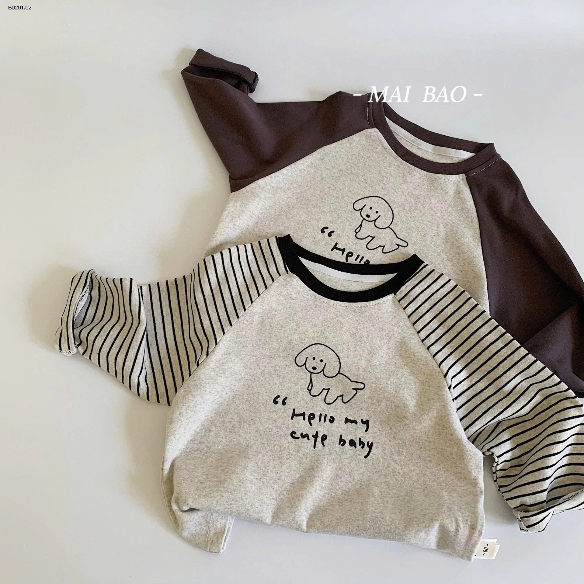 BST ÁO THUN PHỐI DÀI TAY MAIBAO-Giá sỉ 123k