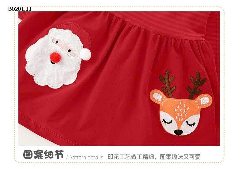 VÁY CÔNG CHÚA MALWEE GIÁNG SINH CHO BÉ-Giá sỉ 125k