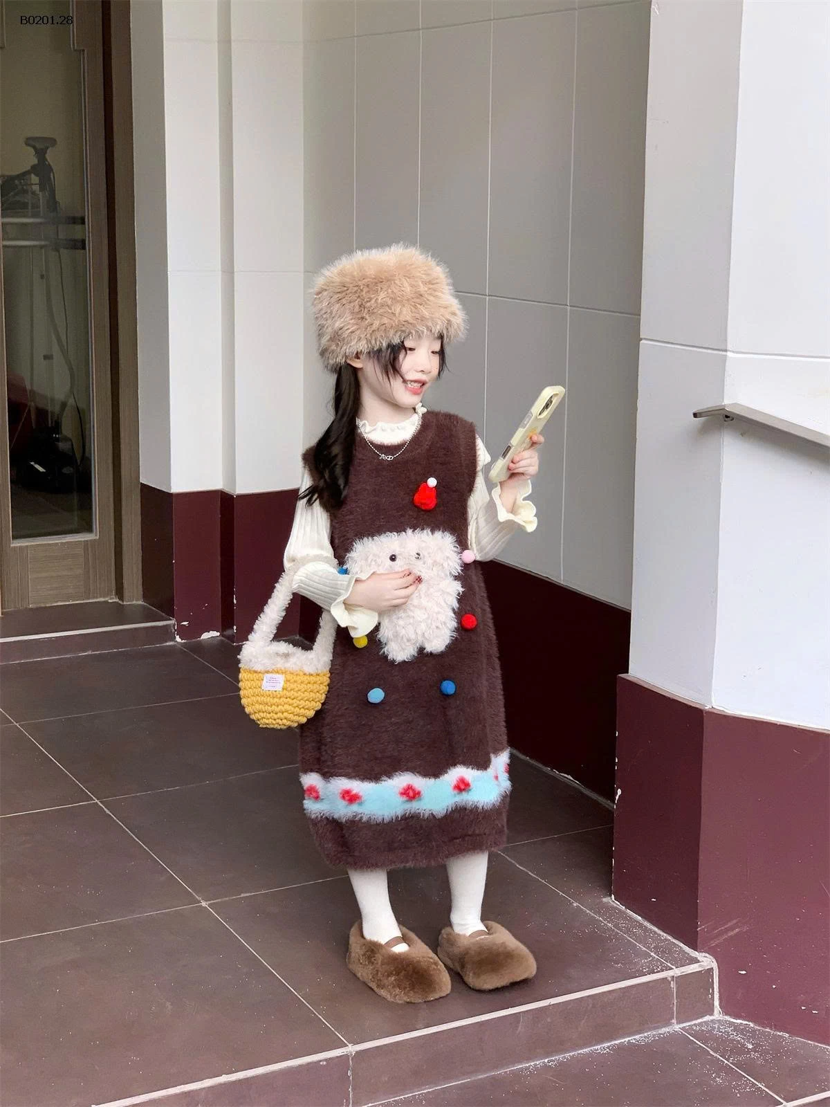 SET ÁO LEN MIX VÁY CÚN BG-Giá sỉ  áo len : 169k  váy len : 321k 