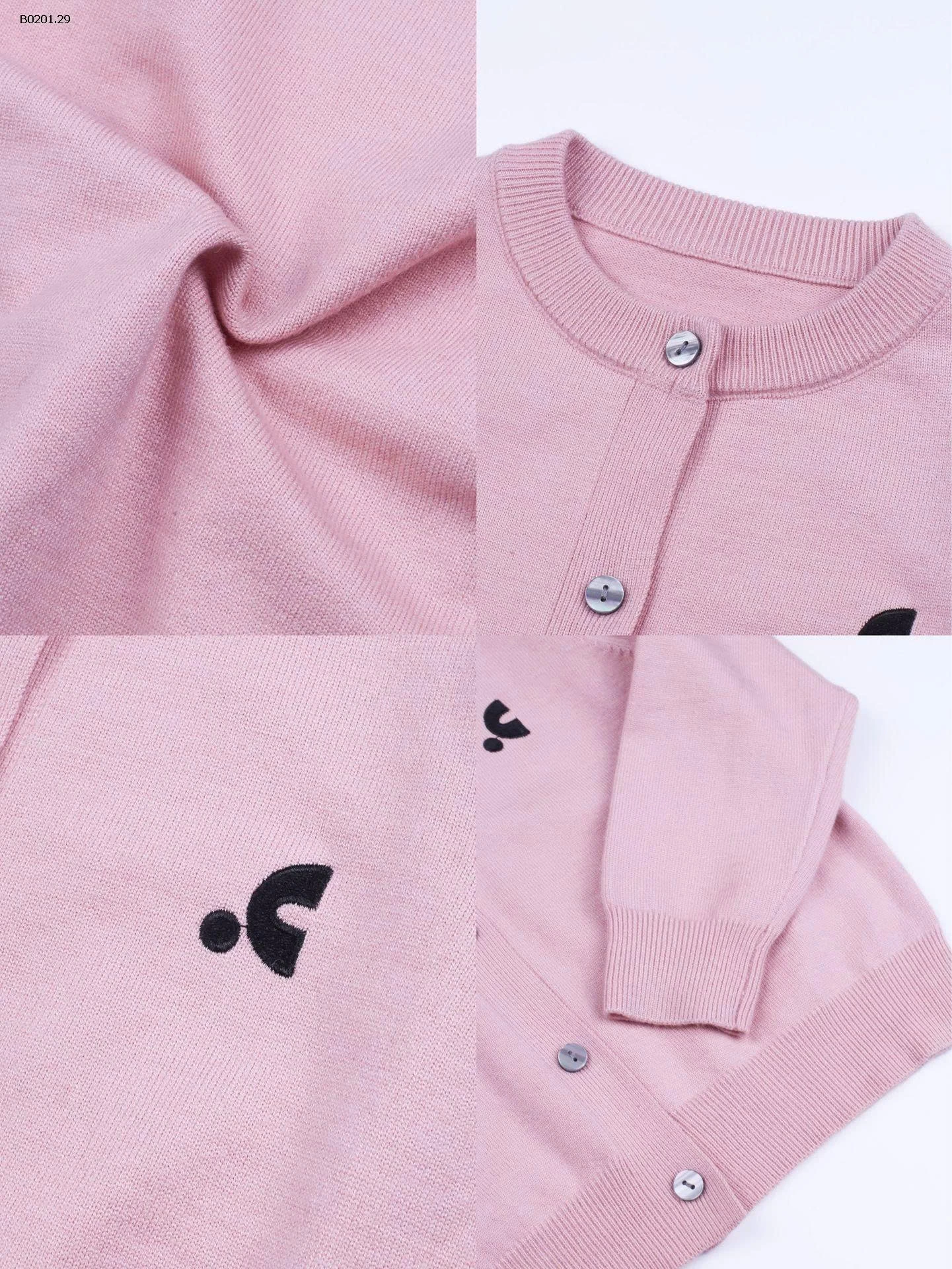 ÁO CARDIGAN LEN MỎNG AMBB 25A196 ĐÓNG CÚC -Giá sỉ sz 90-150: 153k  sz 160: 162k 