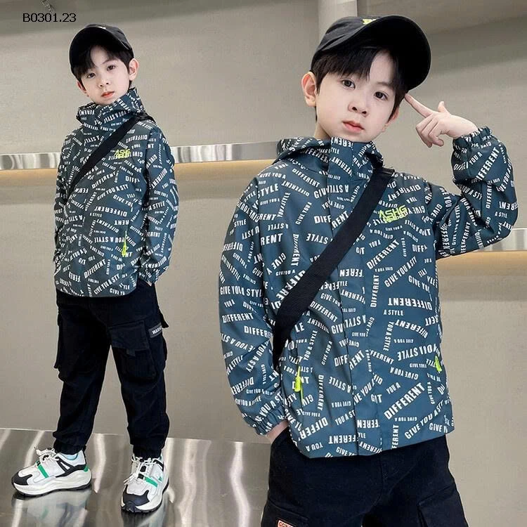 ÁO KHOÁC GIÓ SIZE ĐẠI BÉ TRAI -Giá sỉ 222k