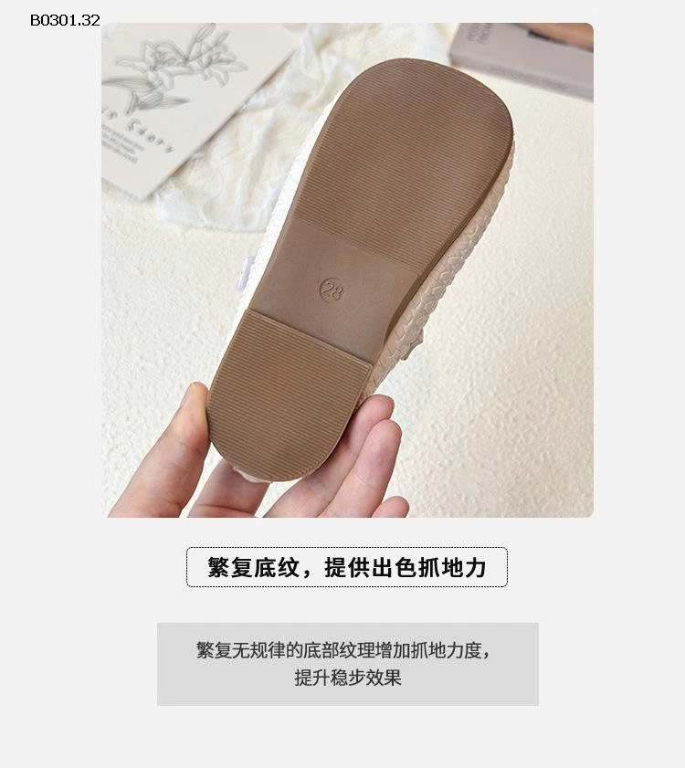 DÉP CÔNG CHÚA QUAI NGANG BG- Giá sỉ sz 23-28: 155k sz 29-34: 165k