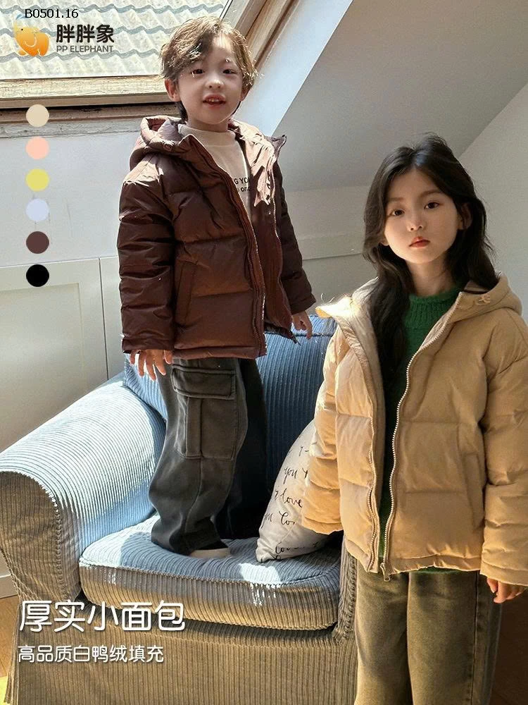 Áo phao  PP Elephant có mũ,  dày dặn, giữ ấm cho bé-Giá sỉ 275k