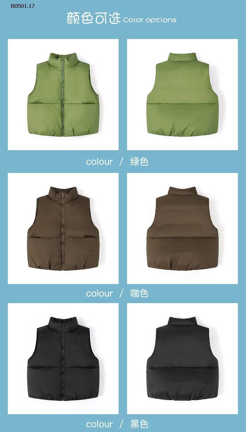 Áo phao gile  PP Elephant có mũ,  dày dặn, giữ ấm cho bé-Giá sỉ 173k