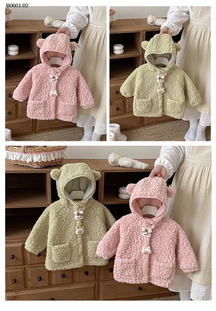 ÁO KHOÁC LÔNG TAI GẤU BG -Giá sỉ 222k