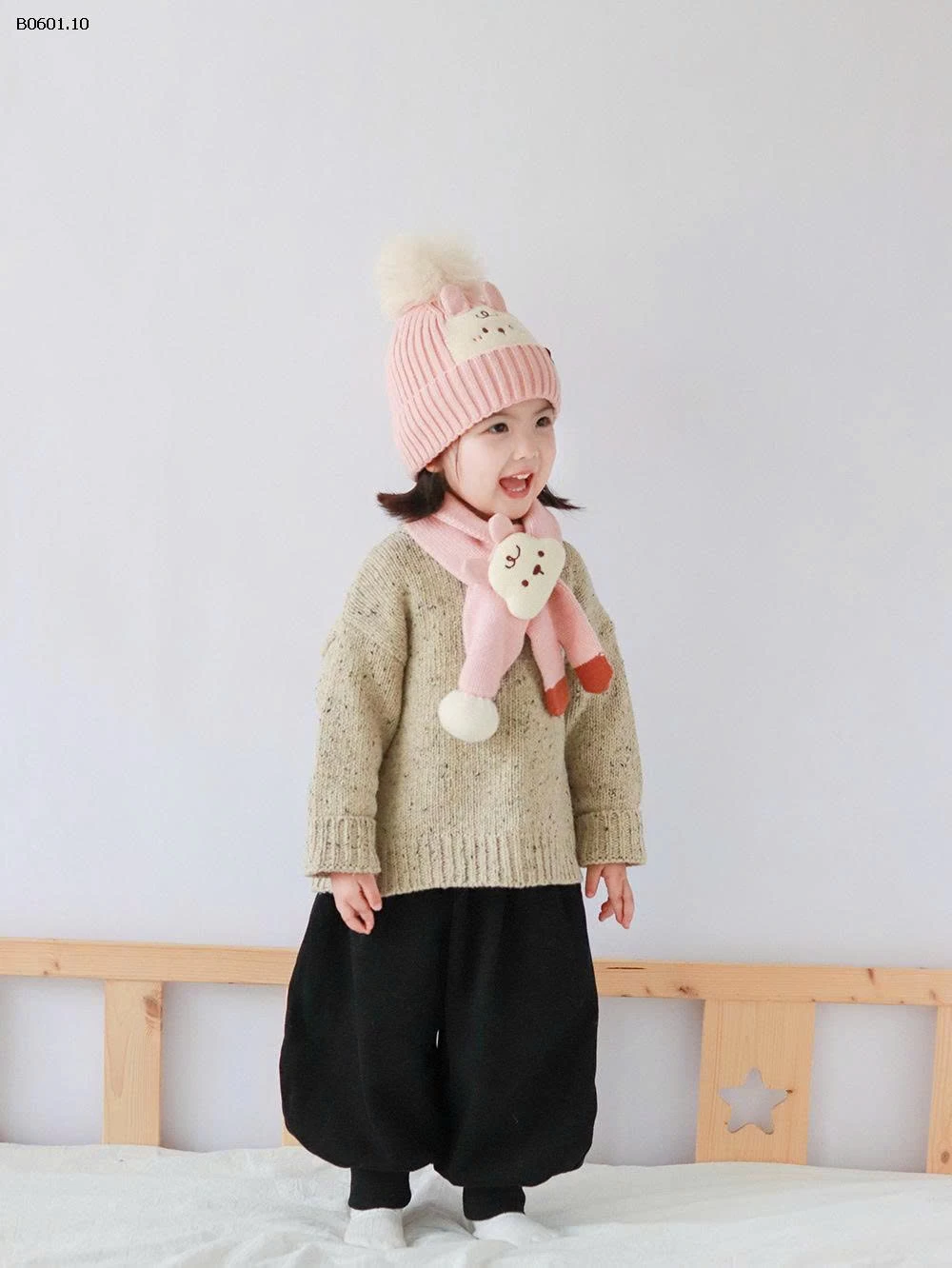 SET MŨ KÈM KHĂN CHO BÉ-Giá sỉ 145k