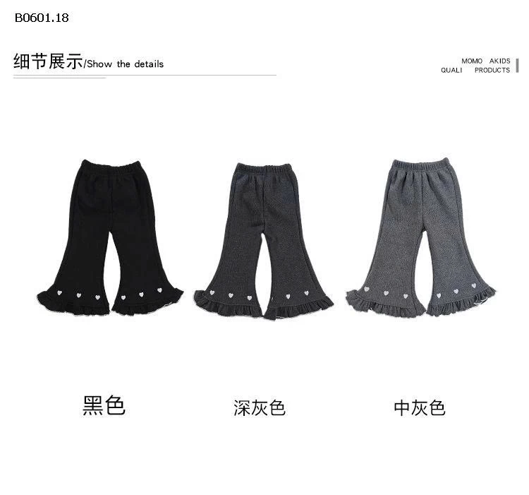  Quần legging ống loe  lót lông cừu  thu đông cho BG -Giá sỉ 82k/chiec