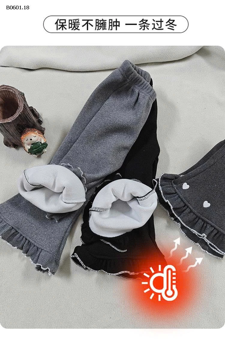  Quần legging ống loe  lót lông cừu  thu đông cho BG -Giá sỉ 82k/chiec