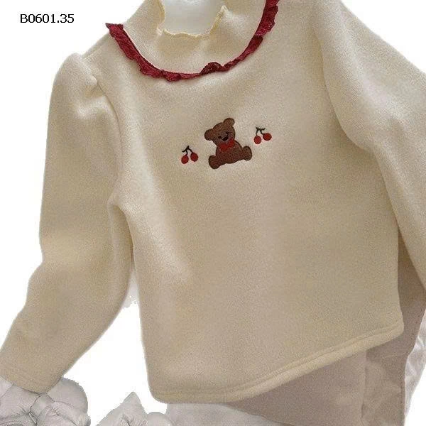 ÁO CHO BÉ GÁI THÊU THỎ HOA SIÊU CƯNG -Giá sỉ 82K