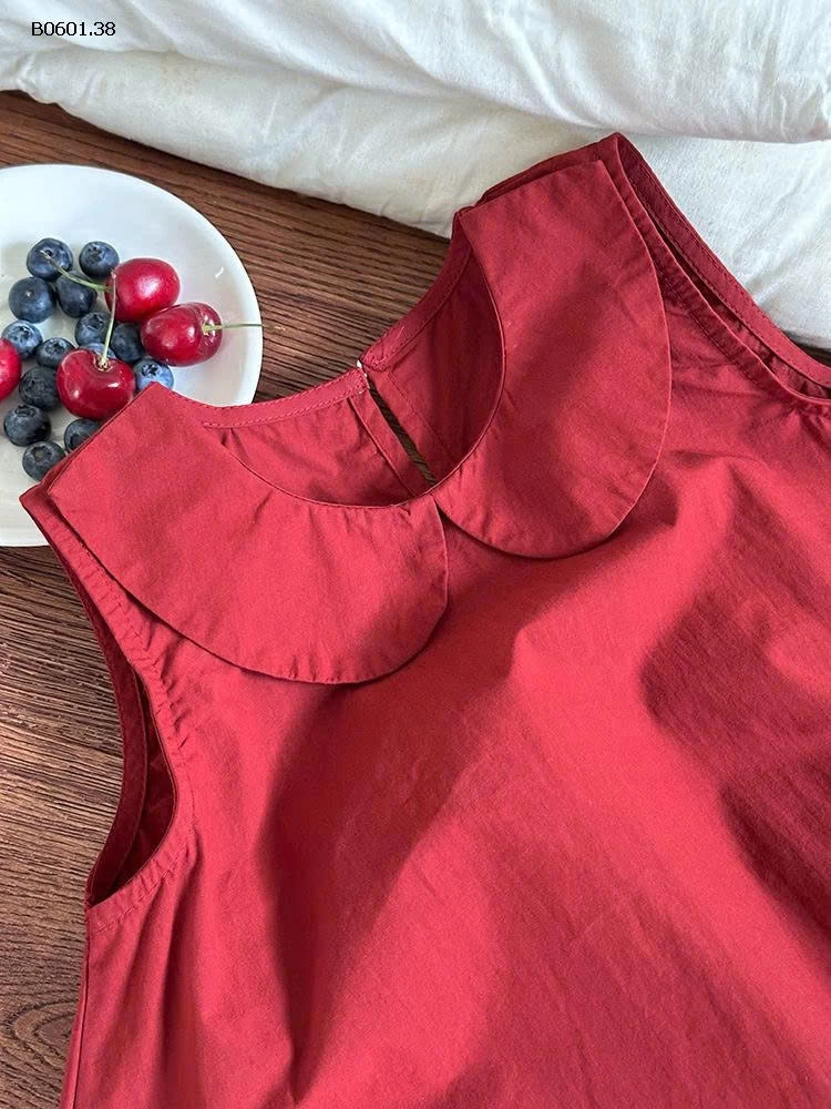 Váy đỏ cotton trẻ em  nhà Elmo Baby Kids  AMBB CHO BG  -Giá sỉ size 90-150 : 182 sz 160 : 198k sz 170 : 215k