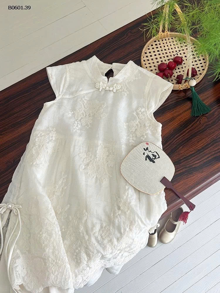 Váy sườn xám Hanfu Tiên Nữ  nhà Elmo Baby Kids  AMBB CHO BG -Giá sỉ size 90-150 : 257k sz 160 : 277k sz 170 : 298k