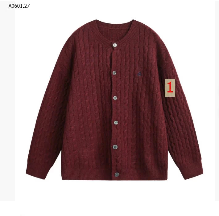 KHOÁC LEN VẶN THỪNG THÊU LOGO - sỉ 275k