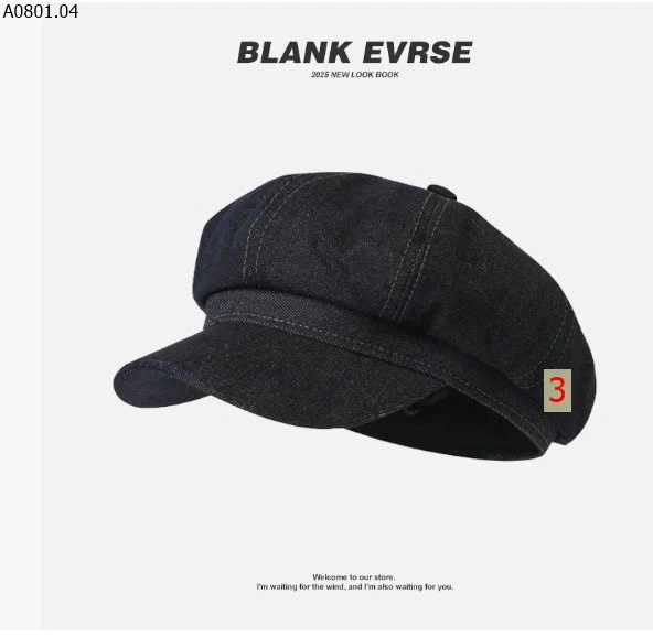 MŨ BERET JEANS - sỉ 68k