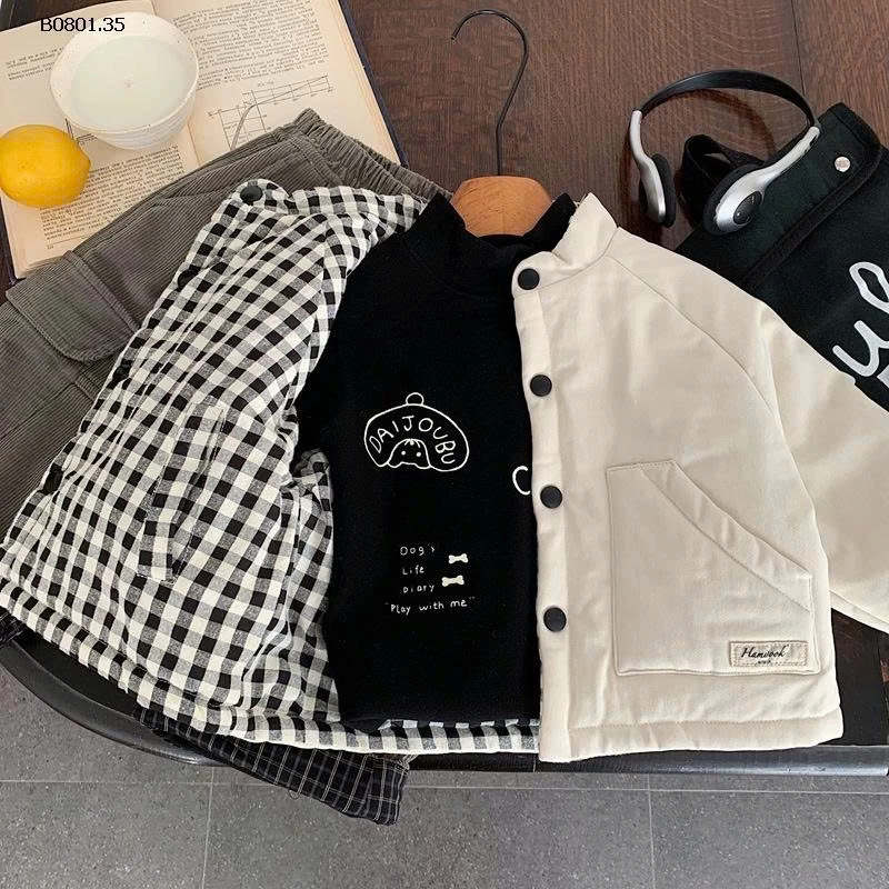 Áo khoác chần bông cho bé trai - sỉ giá 330k