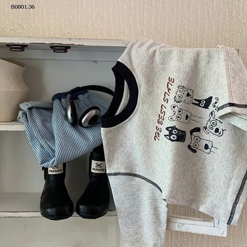 Áo thun dài tay cho bé trai, kiểu dáng mới xuân thu - sỉ giá 152k