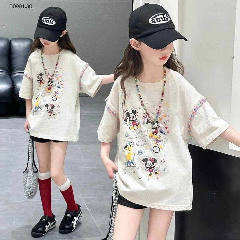 Áo thun ngắn tay cho BG kiểu dáng mới mùa hè 2025 - Giá sỉ 185k