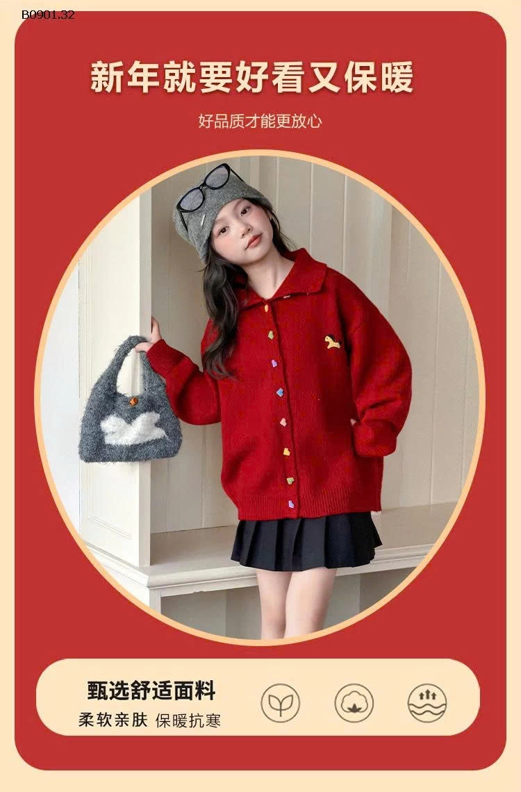 Áo khoác cardigan dệt kim cài cúc đơn giản BG - Giá sỉ 288k