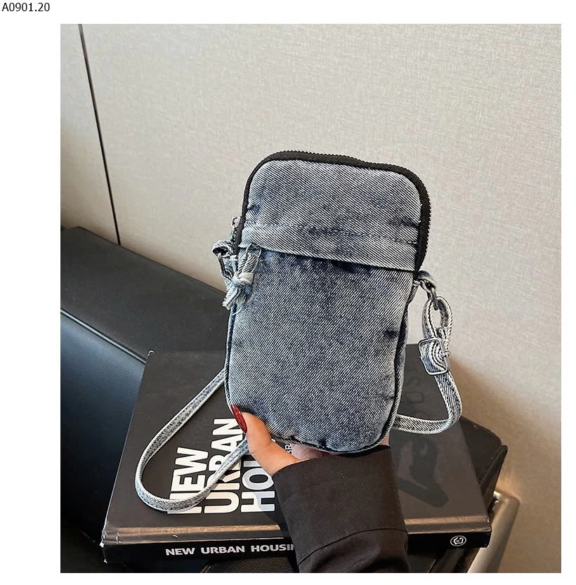 TÚI ĐEO ĐIỆN THOẠI DENIM RÁCH -sỉ 120k