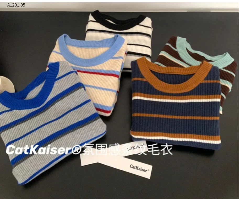 ÁO LEN KẺ CATKAISER NỮ - sỉ 145k