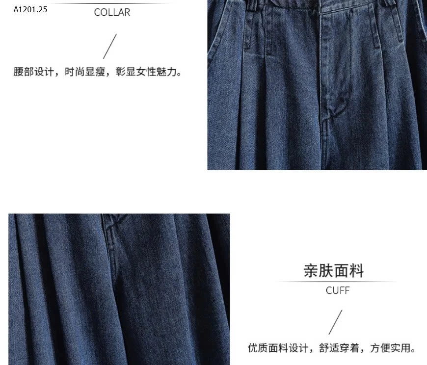 QUẦN HAREM JEANS CẠP CAO DÁNG RỘNG - Giá sỉ 245k