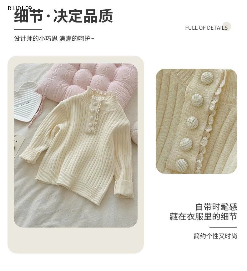 Áo len nữ mùa đông kiểu dáng mới, chống xù lông, chất liệu cao cấp - giá sỉ 275k