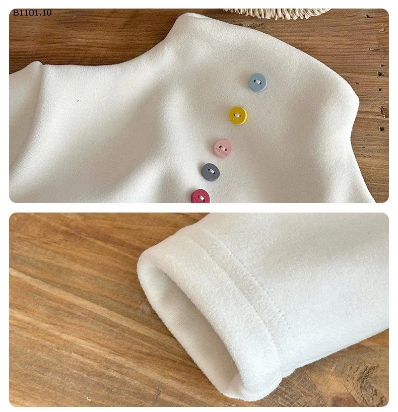 Áo nỉ hai mặt Pengli cho bé gái của Xie Jinmao, chất liệu nỉ mềm mại - giá sỉ 117k