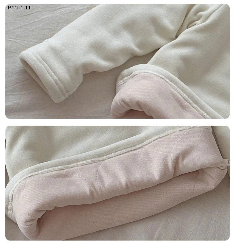 Áo cổ cao cho bé gái, kiểu dáng mới năm 2025, áo chần bông dày tay dài - giá sỉ 190k