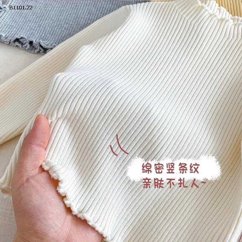 Áo len dày màu trơn cho bé gái - giá sỉ 126k