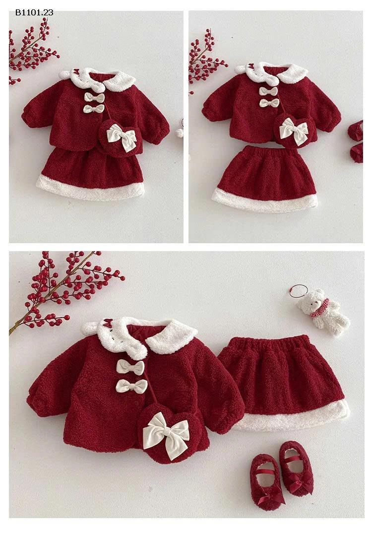 Bộ đồ lót lông cừu cho bé gái  - giá sỉ 250k