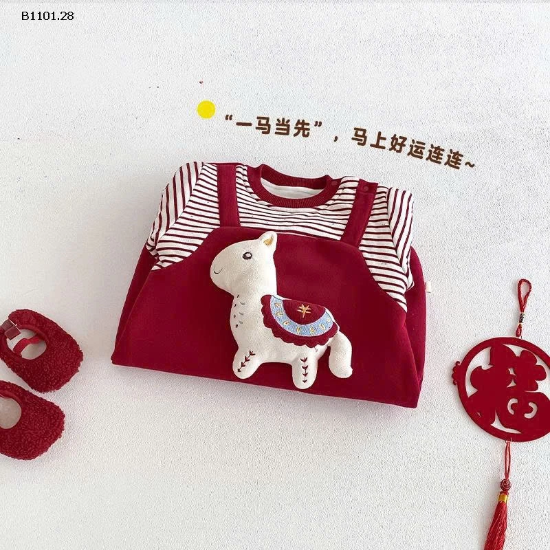 Bộ đồ Tết Nguyên Đán cho bé gái Baby Pony, Áo liền quần - giá sỉ 259k