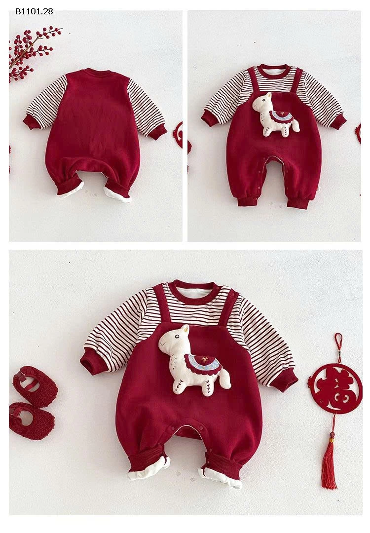 Bộ đồ Tết Nguyên Đán cho bé gái Baby Pony, Áo liền quần - giá sỉ 259k