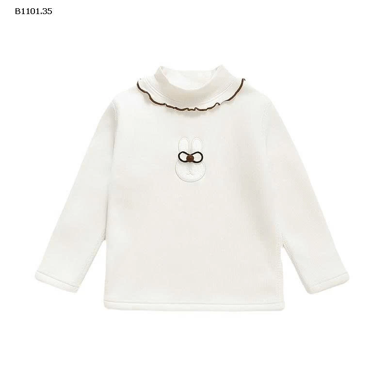 Áo lót giữ nhiệt hình thỏ nơ cho bé gái, kiểu dáng thu đông-Giá sỉ 165k