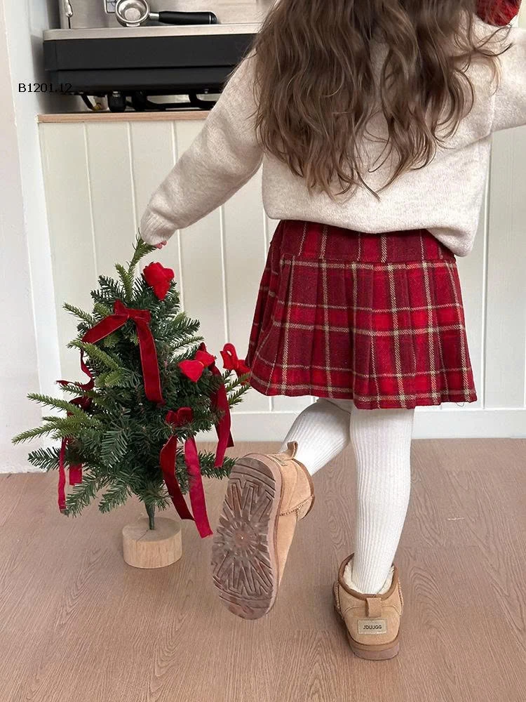 CHÂN VÁY KẺ ĐỎ AMBB - Giá sỉ sz 90-150: 156k  sz 160: 169k 