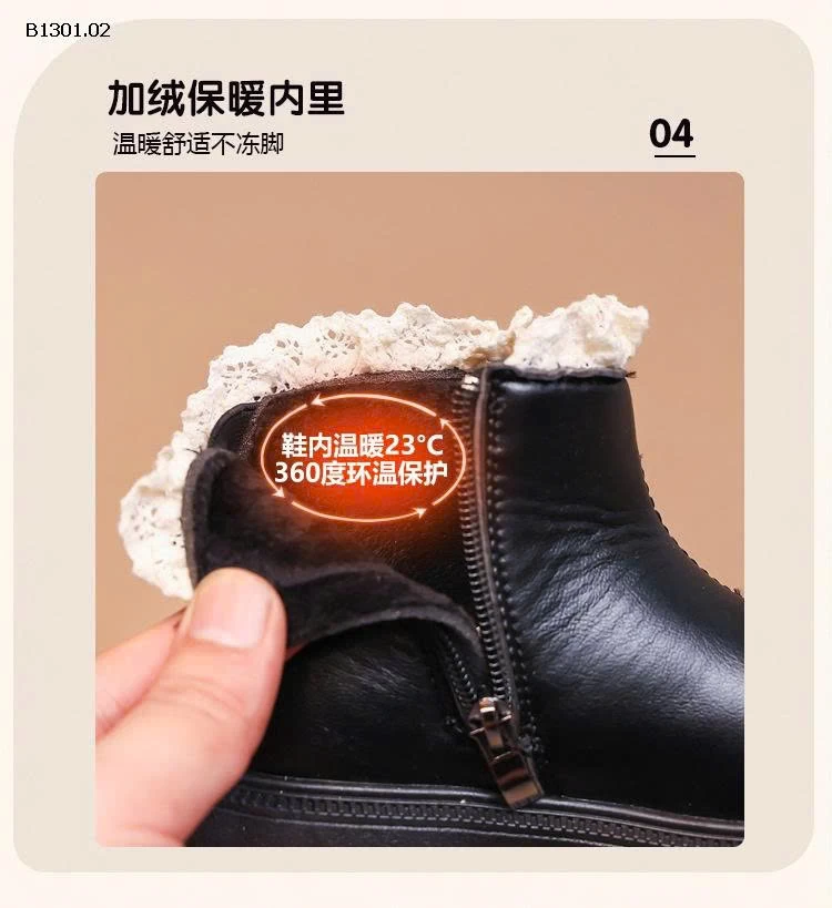 Giày boot mix ren trẻ em siêu xịn đẹp-Giá sỉ 163k