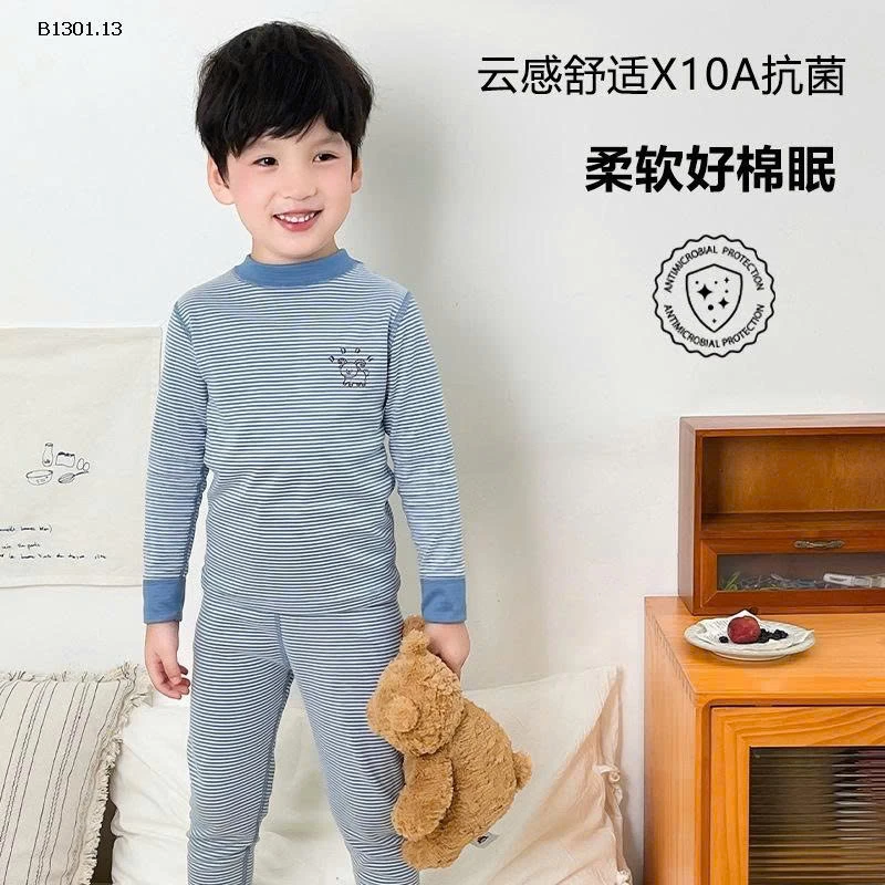 Áo giữ nhiệt kiểu Đức cho trẻ em, áo lót mùa đông kẻ sọc -Giá sỉ 92k