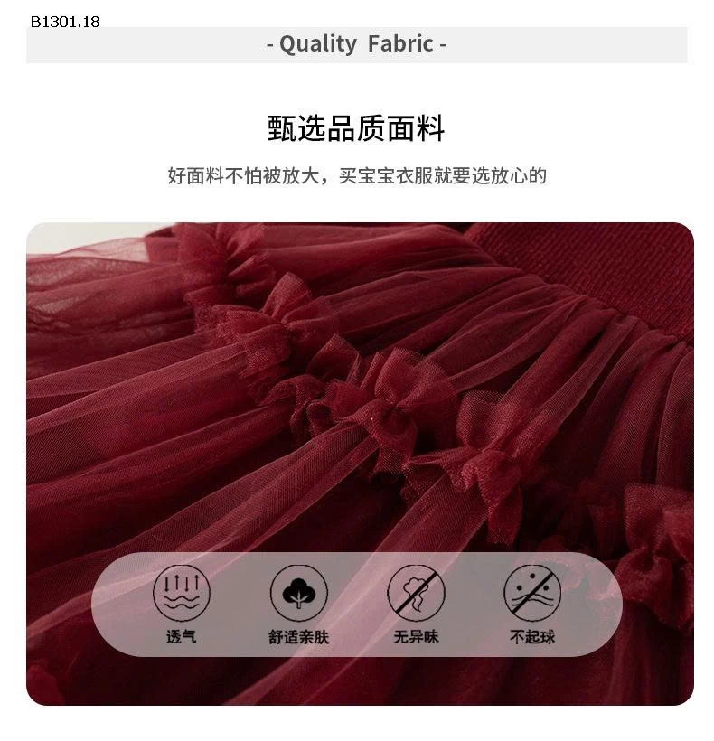 VÁY CHOÀNG ĐỎ BG -Giá sỉ 266k