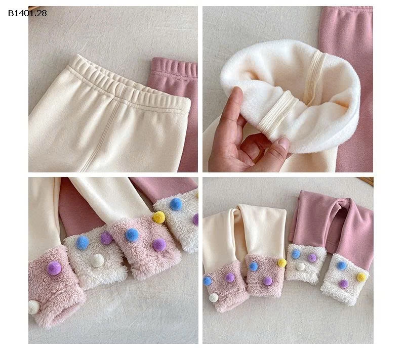 SÉT ÁO LEN MIX LEGGING LÓT NHUNG SZ NHÍ- Giá sỉ áo: 158k  quần: 112k 